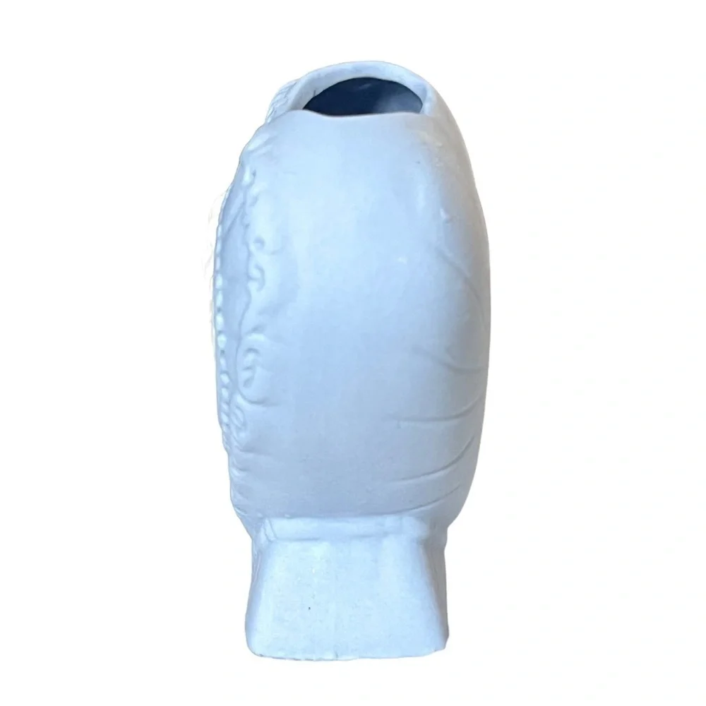 Ceramic Heart Angel Vase Blue/White